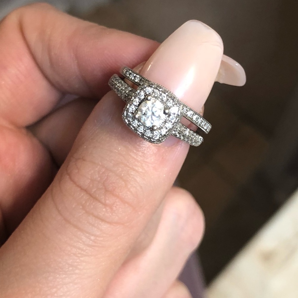 14k Helzberg wedding engagement diamond ring